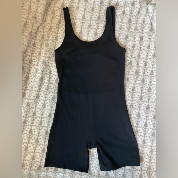 girlfriend collective Pants - Girlfriend Collective Black Bike Exercise Unitard - Small